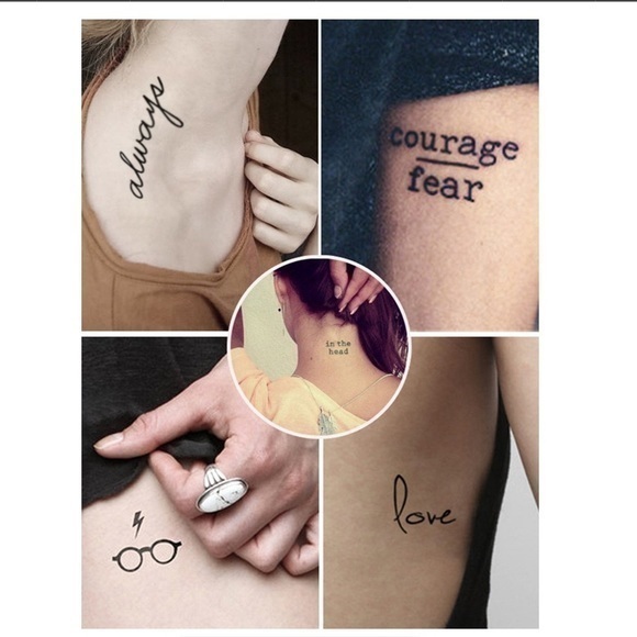 Accessories - 💋 Letter Detail Tattoo Sticker Set 5pcs